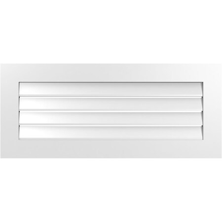 Ekena Millwork Vertical Surface Mount PVC Gable Vent: Functional, w/ 3-1/2"W x 1"P Standard Frame, 42"W x 18"H GVPVE42X1801SF